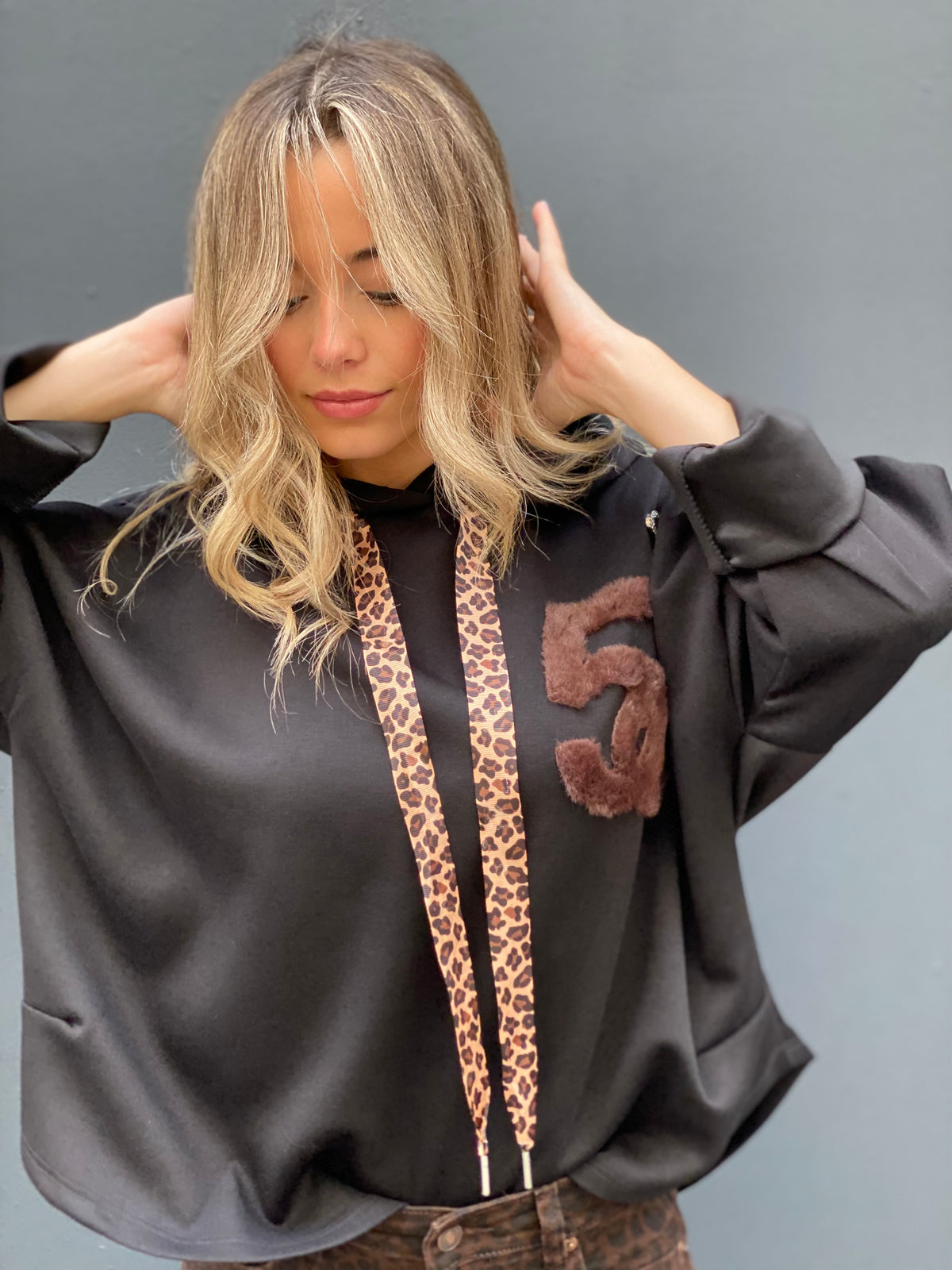 Sweat-shirt, capuche, N '5