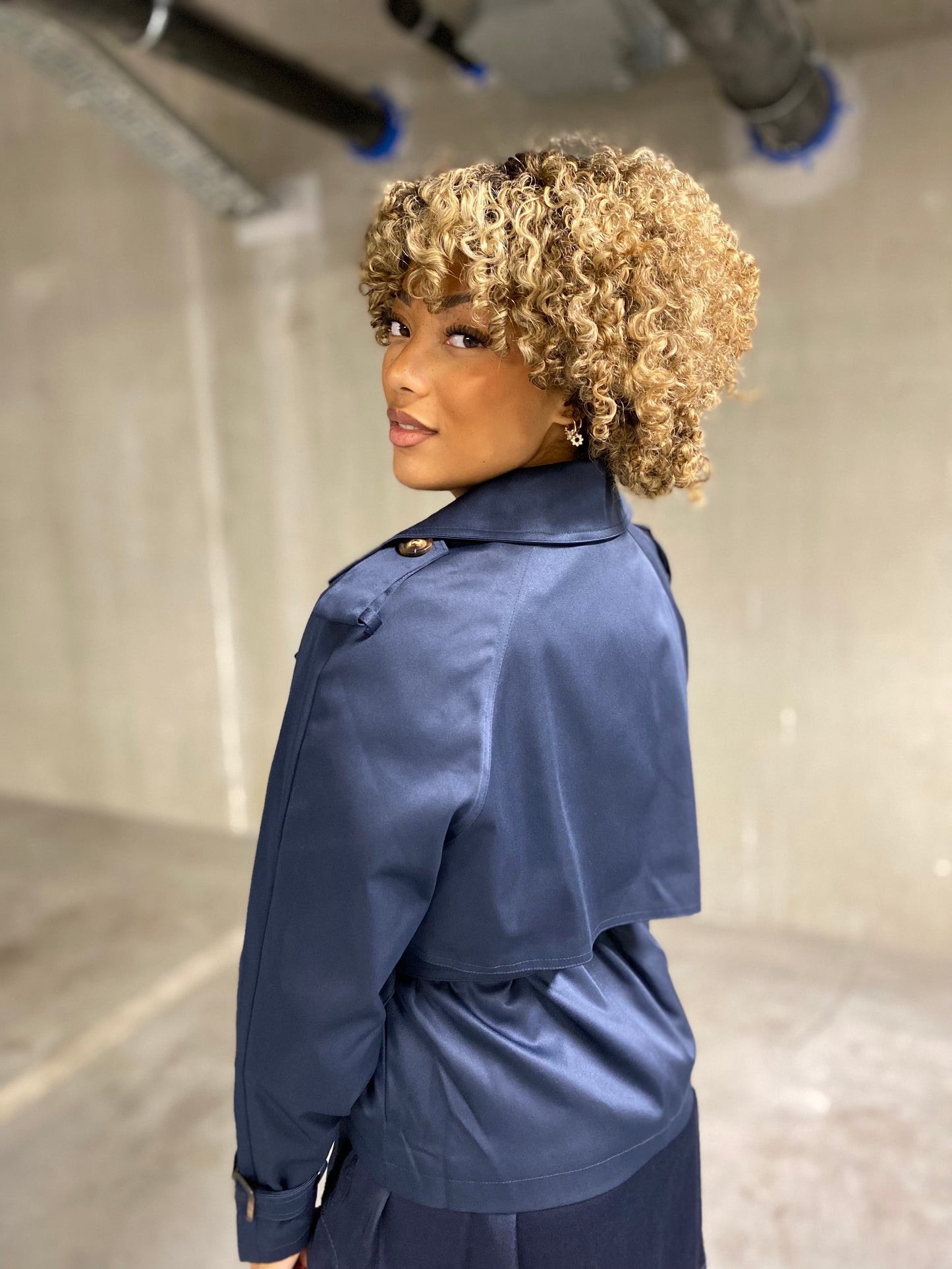 Trench Fabi bleu