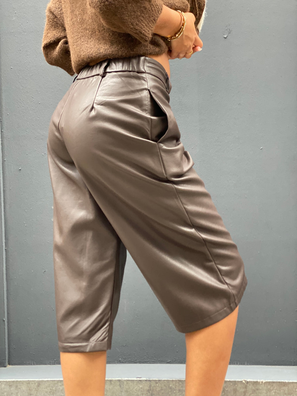 Bermuda similicuir Choco PAM