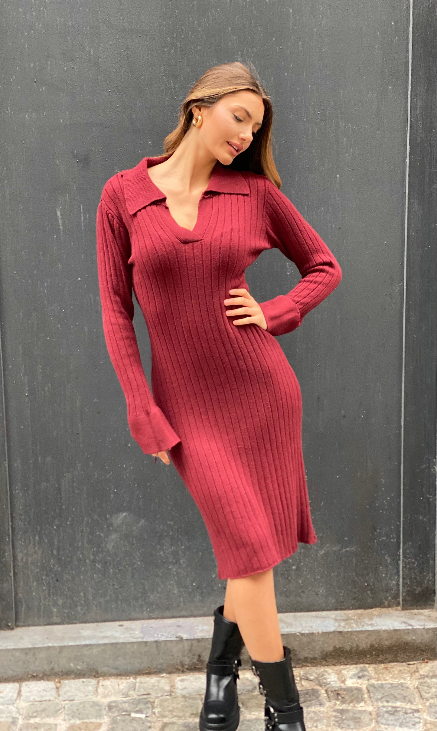 Robe marie bordeaux