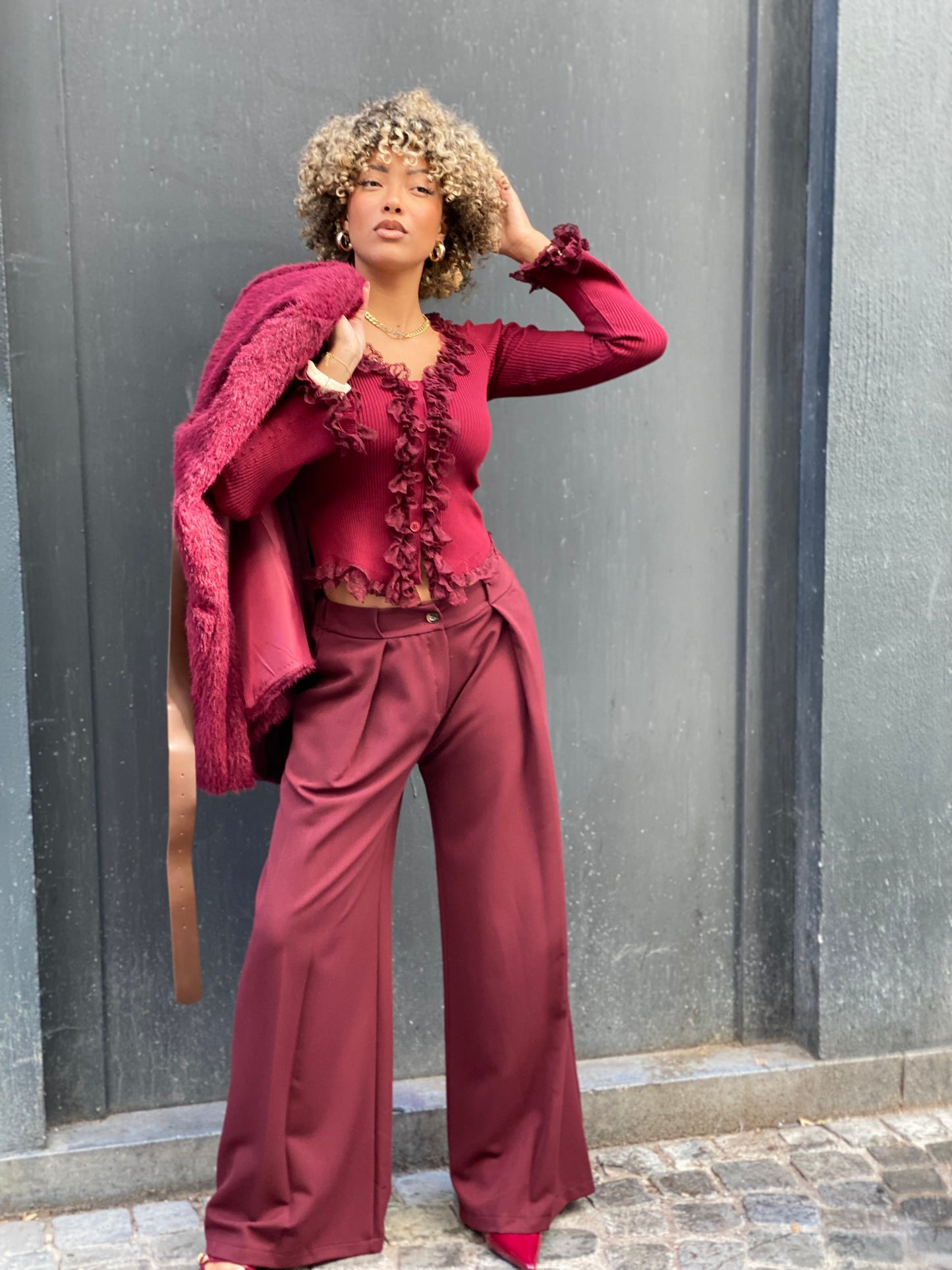 Blouse Fina bordeaux