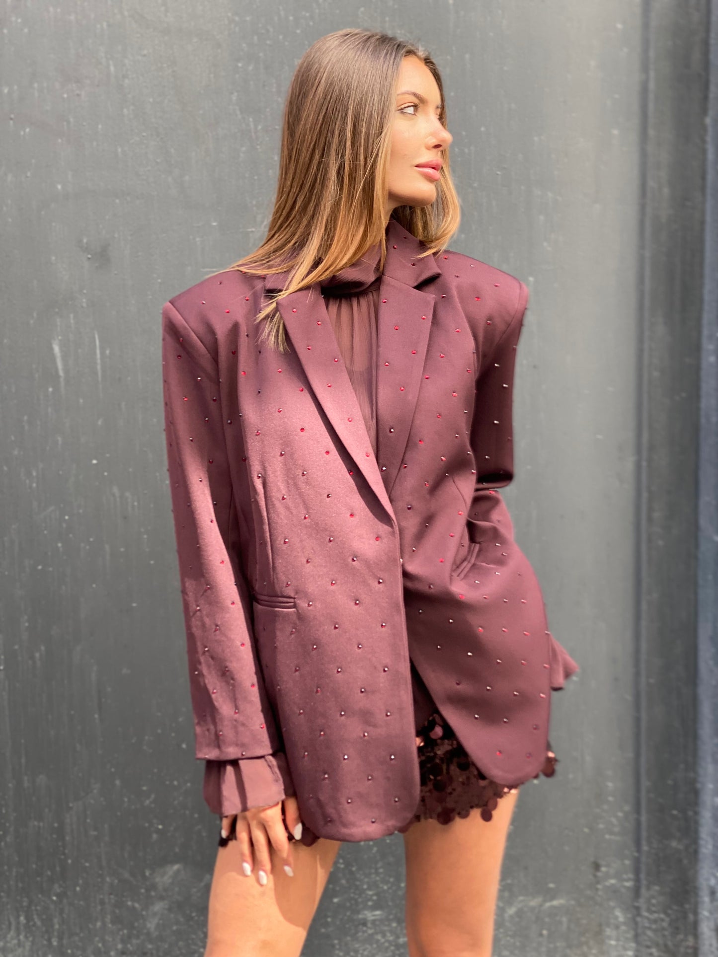 Blazer diamant, Bordeaux