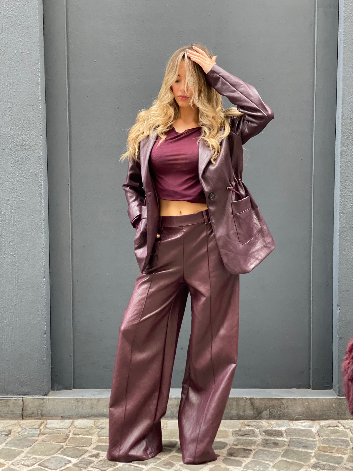 Pantalon similicuir Ilona
