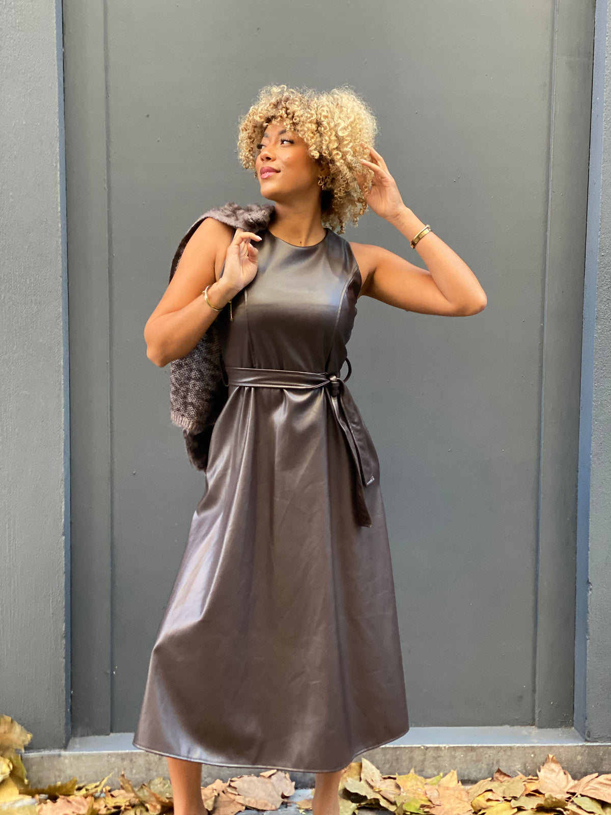 Robe similicuir Irène
