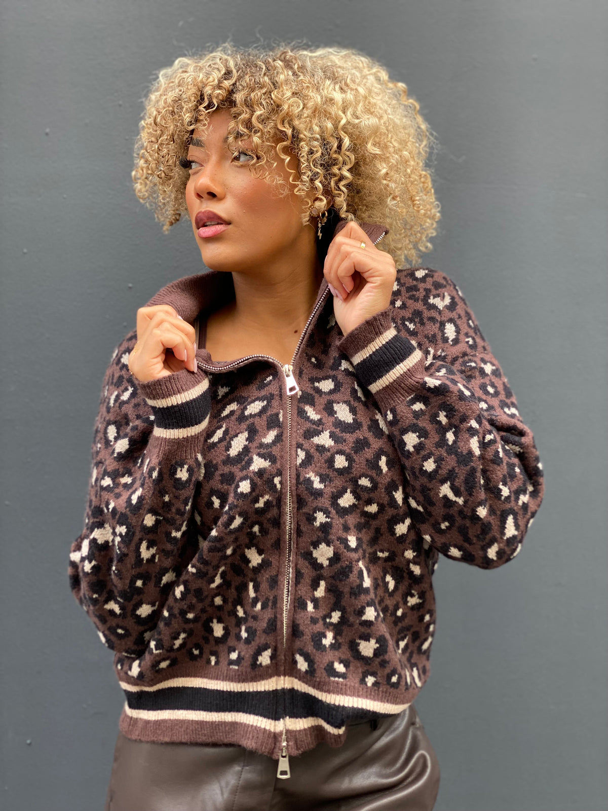 Pull Gilet léopard