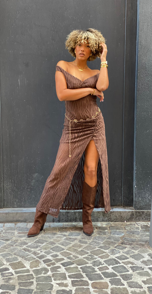 Robe Mélina  brune