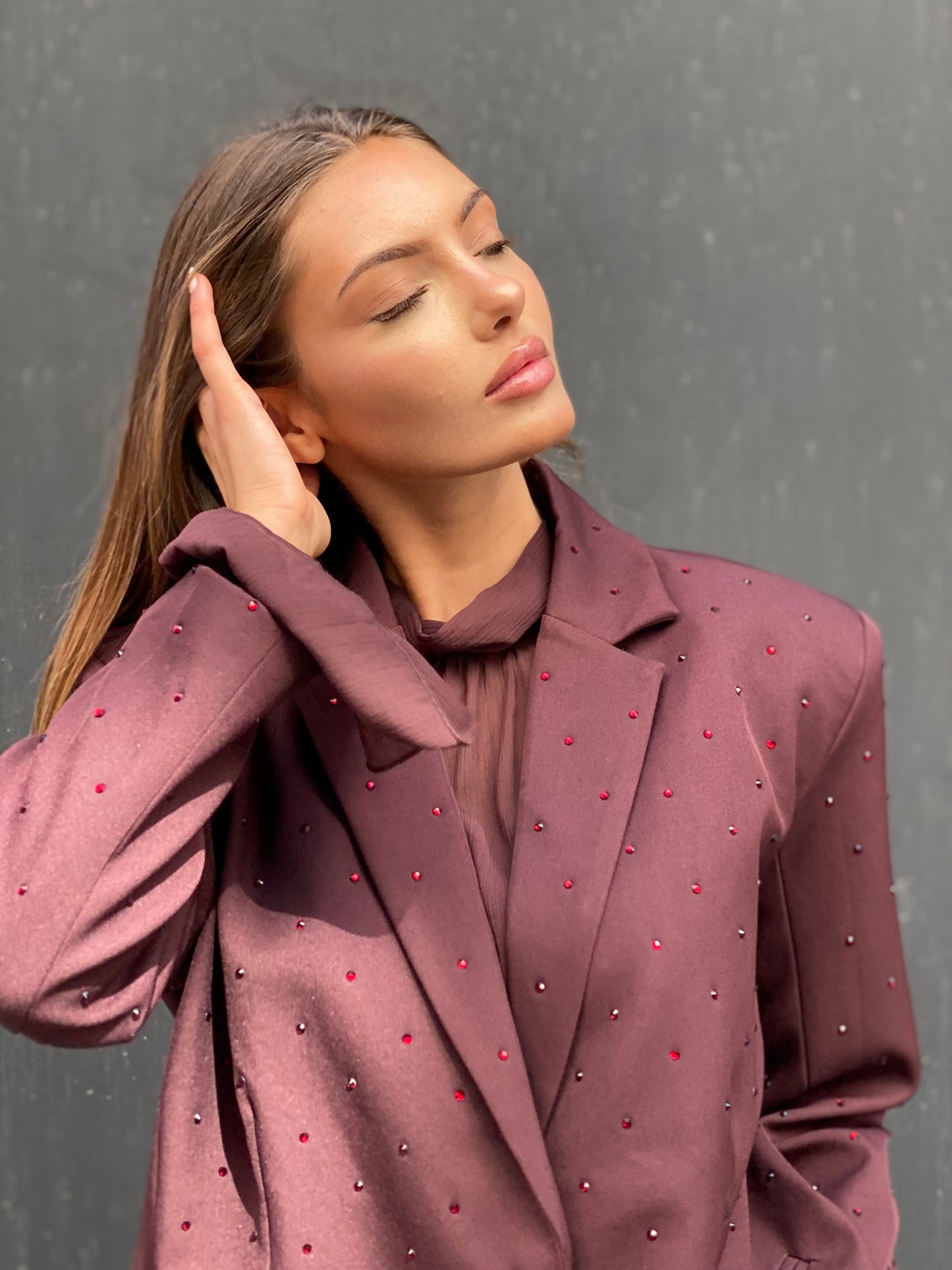 Blazer diamant, Bordeaux