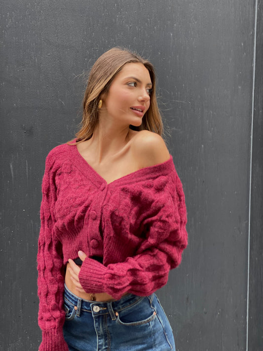 Gilet, Virginie bordeaux