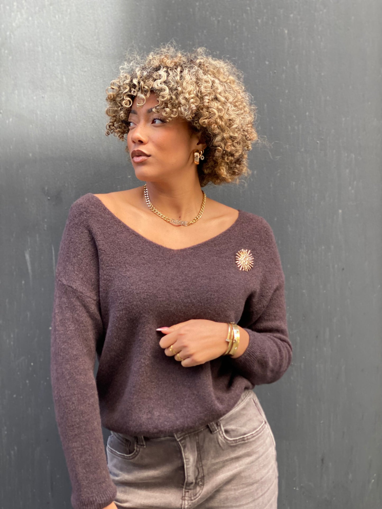 Pull Lara +broche