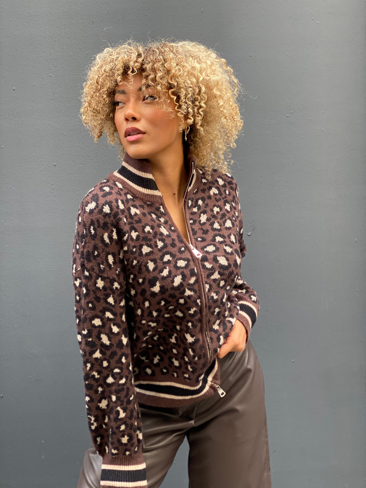 Pull Gilet léopard