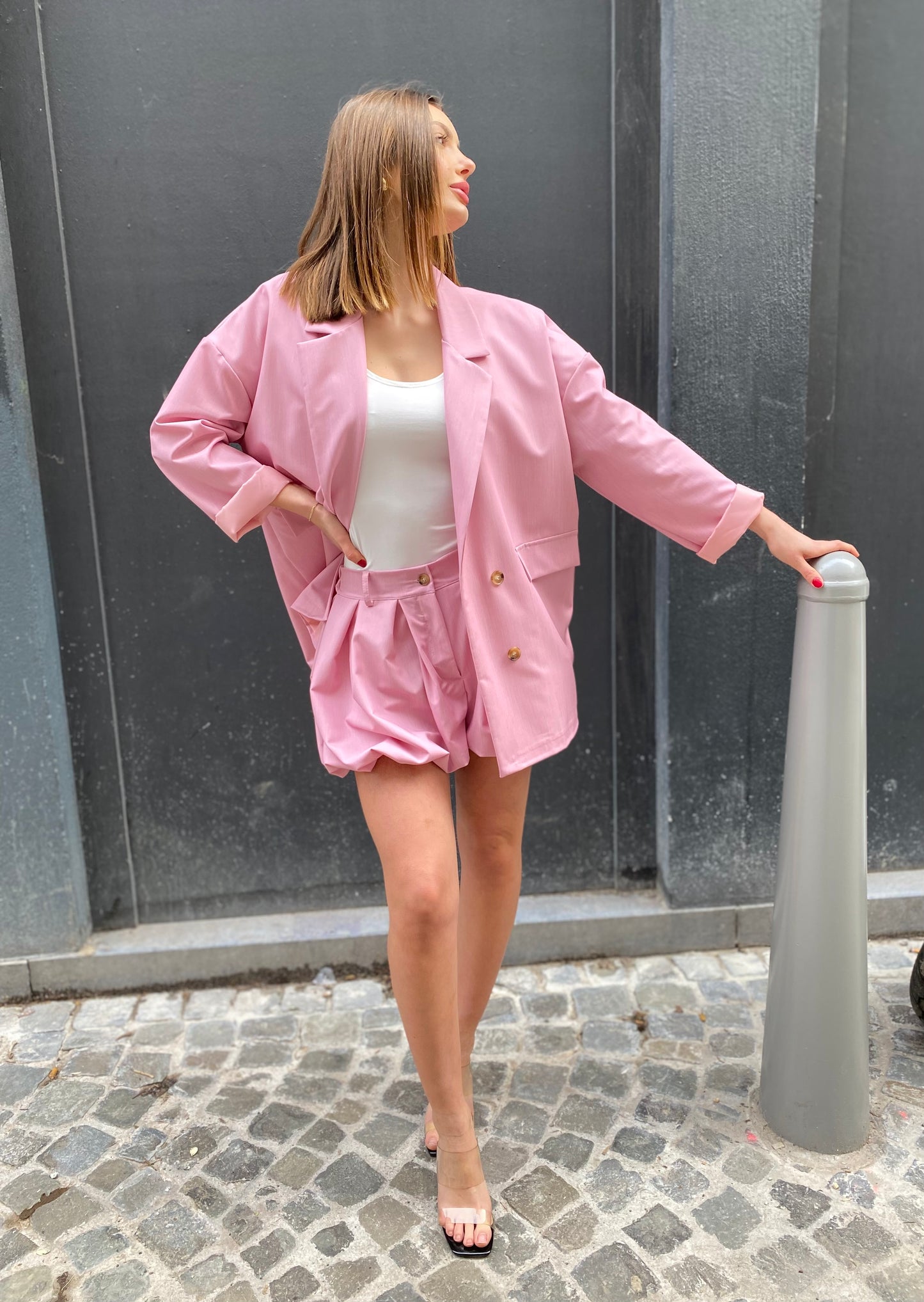 Jupe short rose Valé