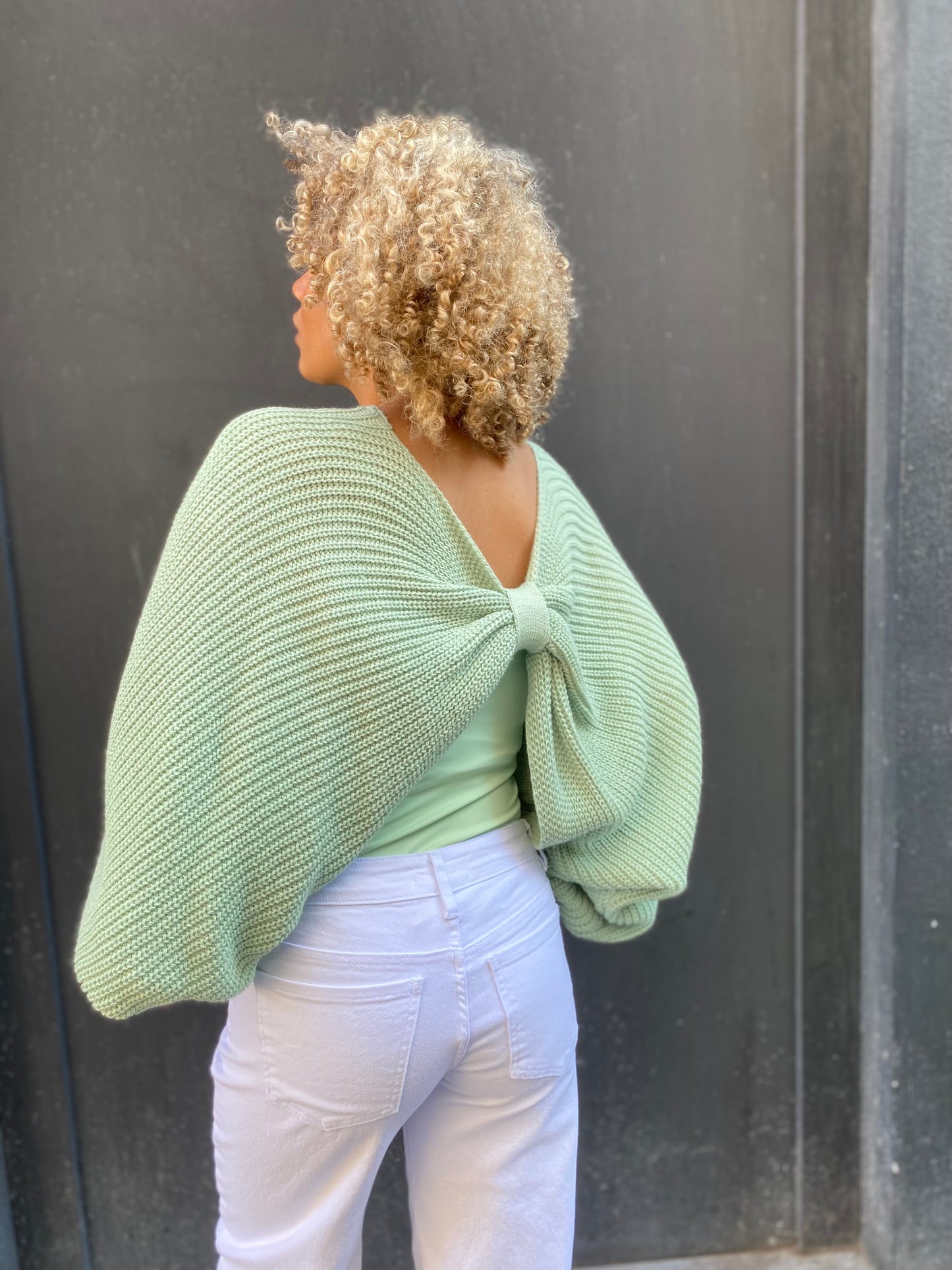 Pull laurier, vert eau