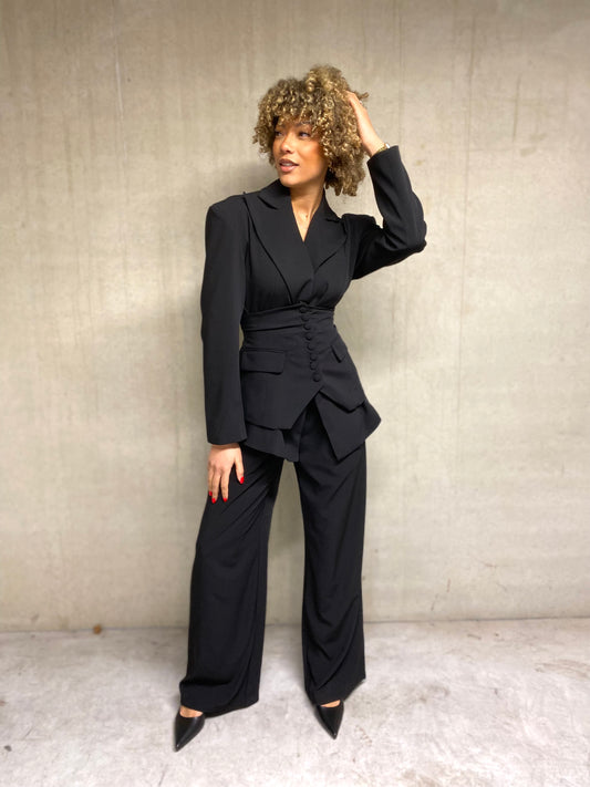 Ensemble tailleur 3 pièces Kenza noir