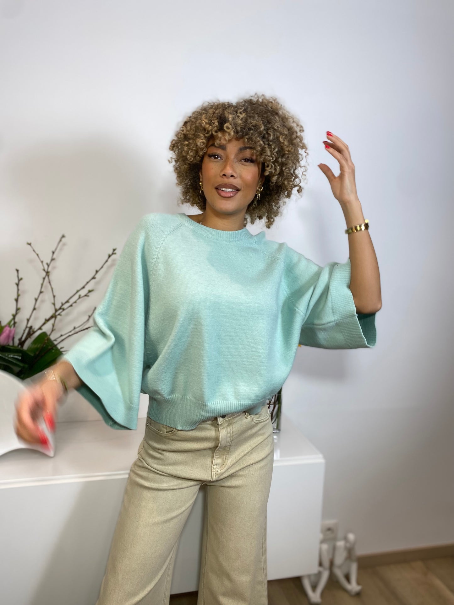 Pull sylvia vert eau