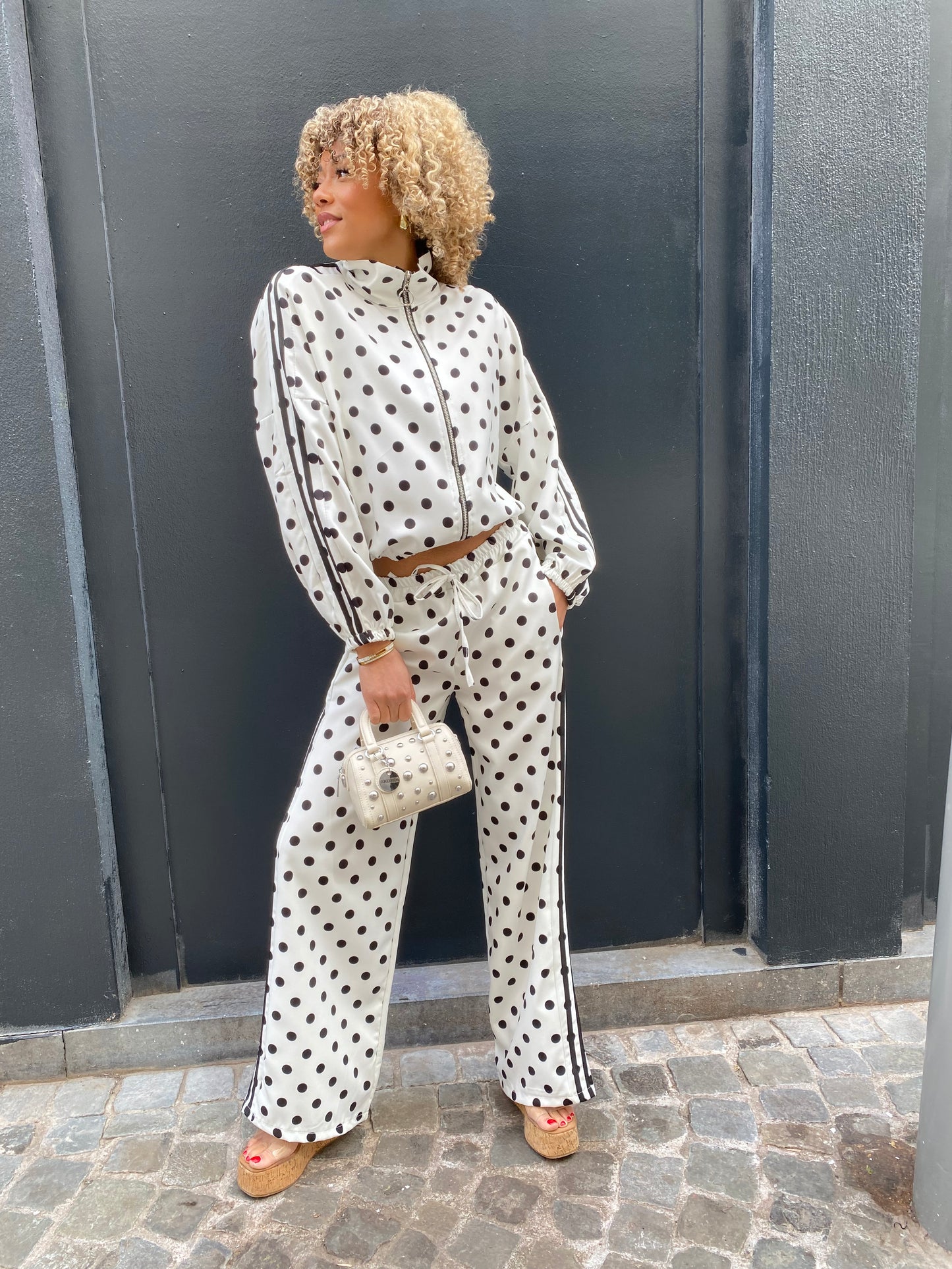 Jogging pois blanc