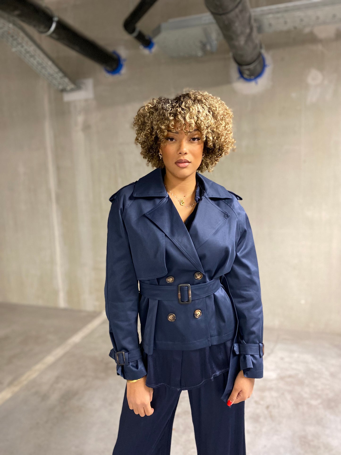 Trench Fabi bleu