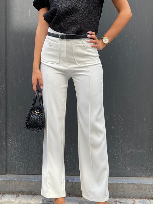Pantalon chic blanc