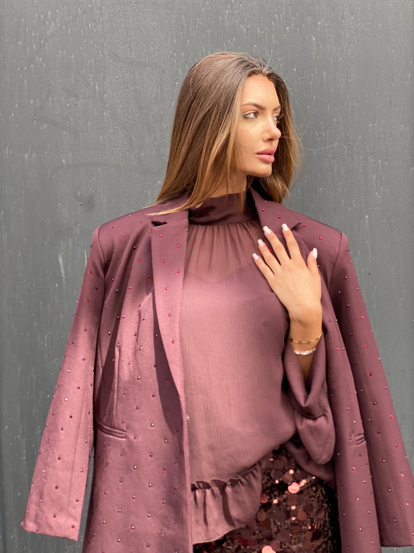Chemise Shanna bordeaux