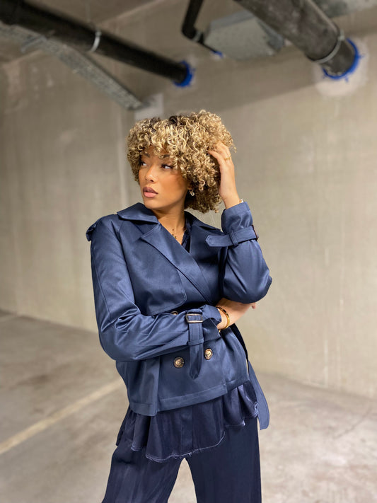 Trench Fabi bleu