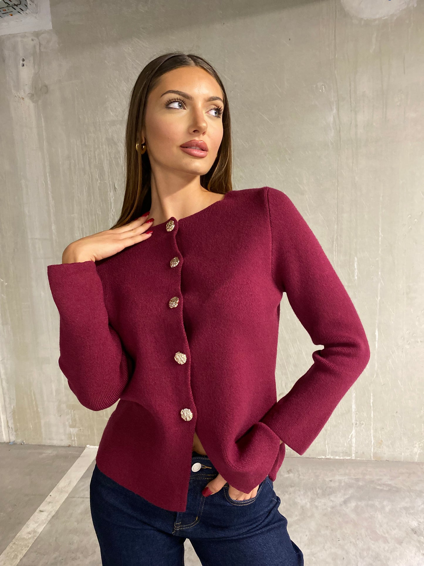 Pull Sofia bordeaux
