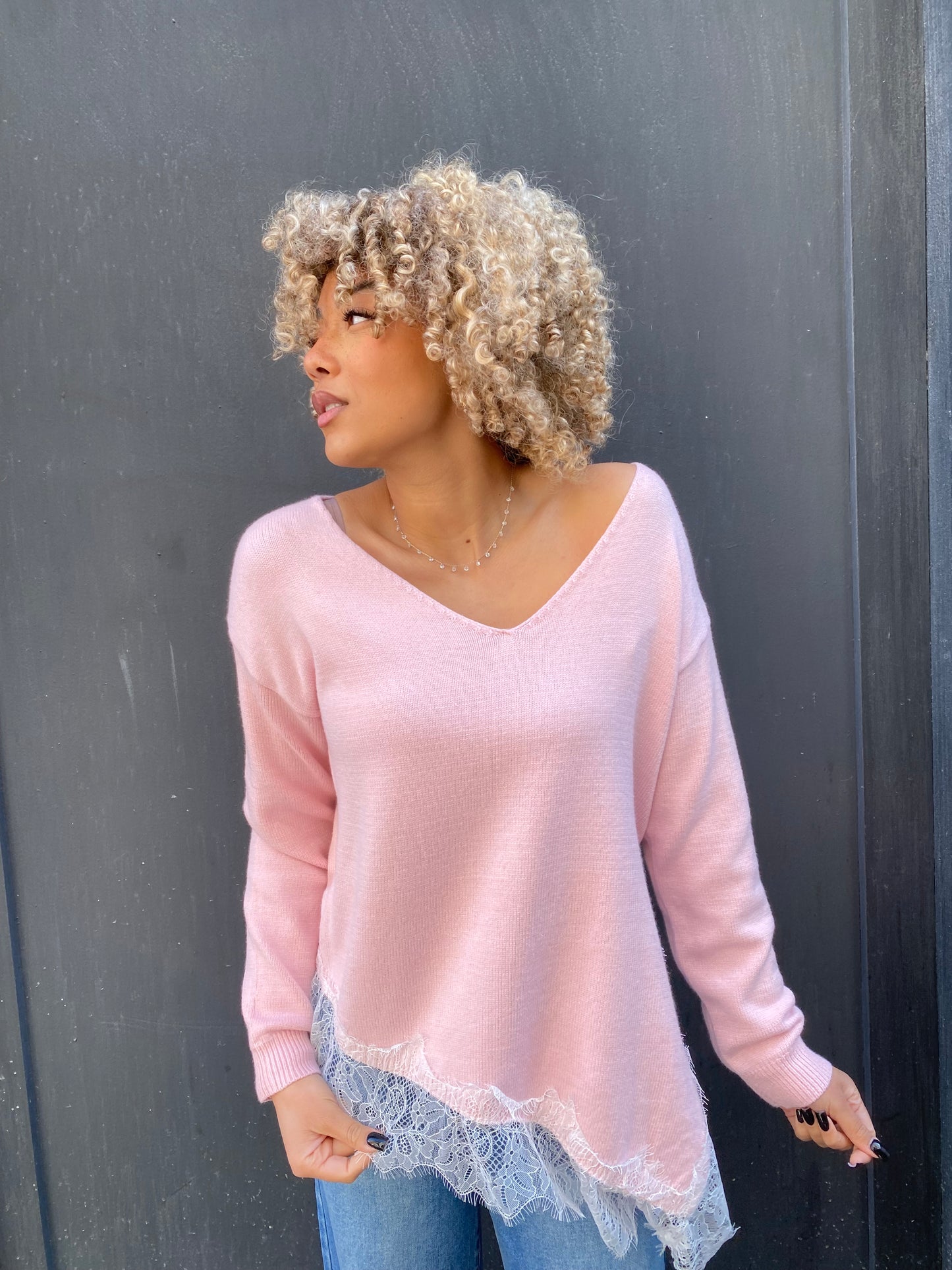 Pull Marlène rose