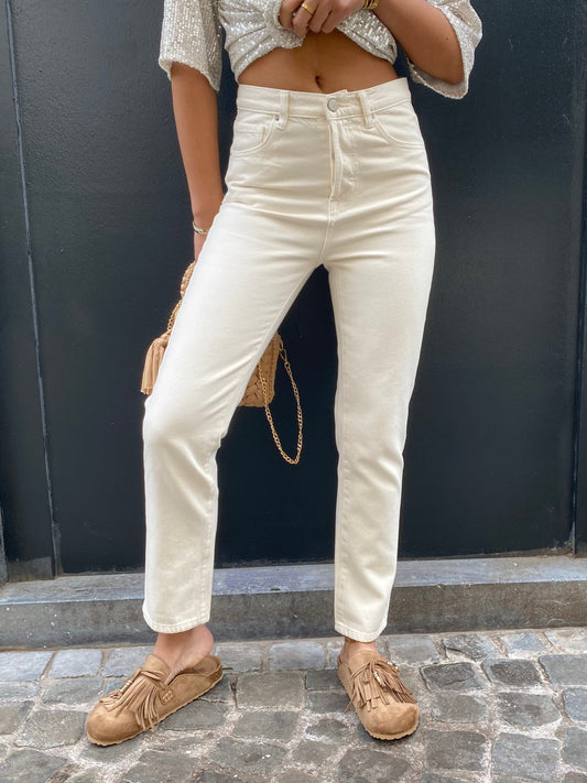 Jeans beige Rosa