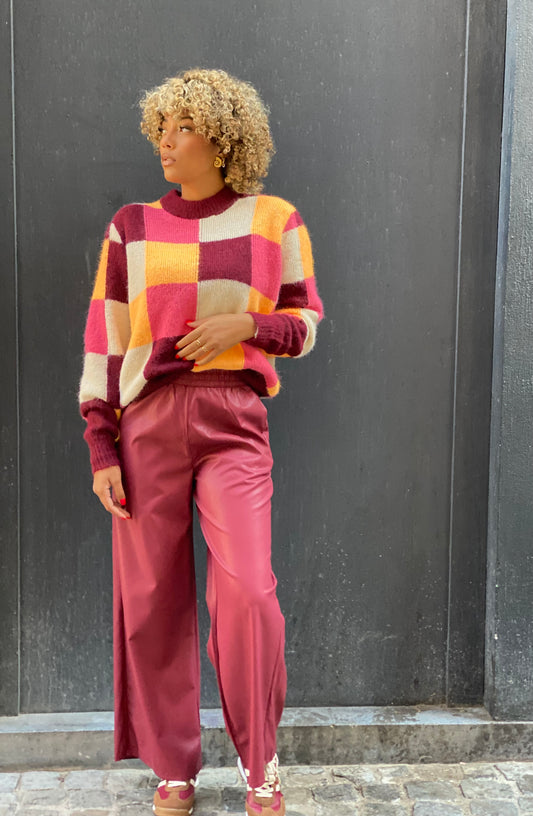 Pantalon hénia bordeaux