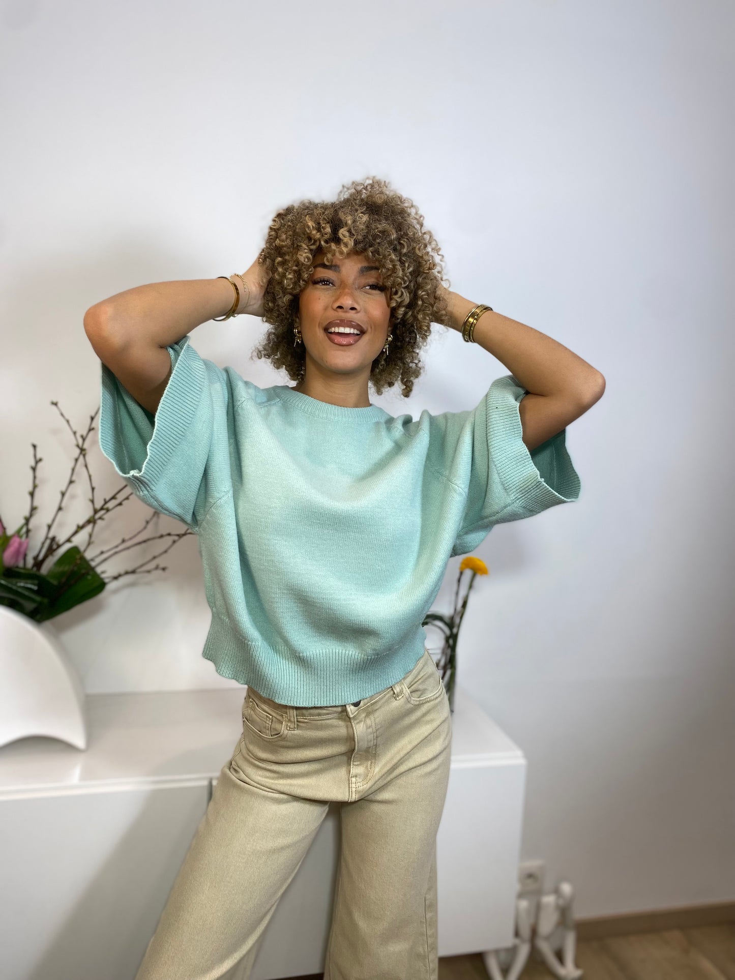 Pull sylvia vert eau