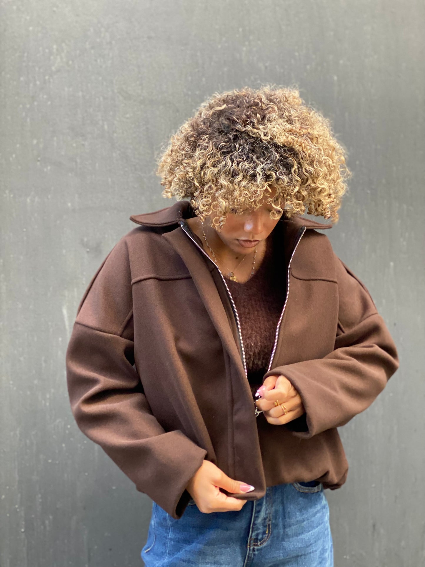 Veste Cosy brune