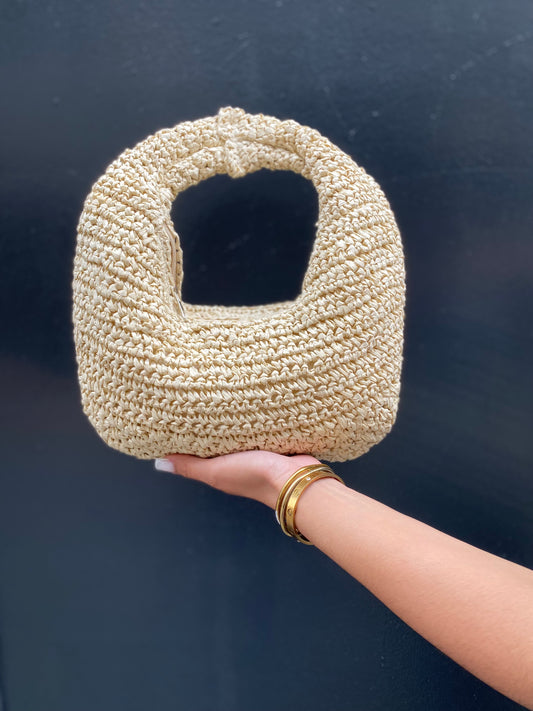 Sac en crochet, raphia