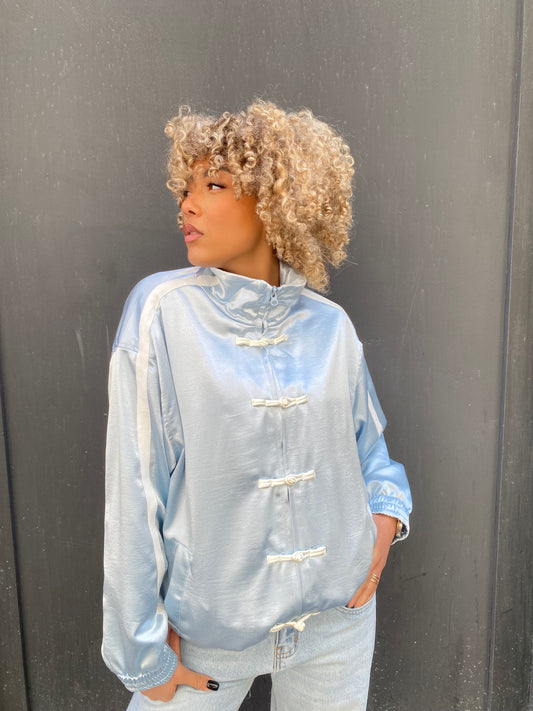 Veste satine ciel