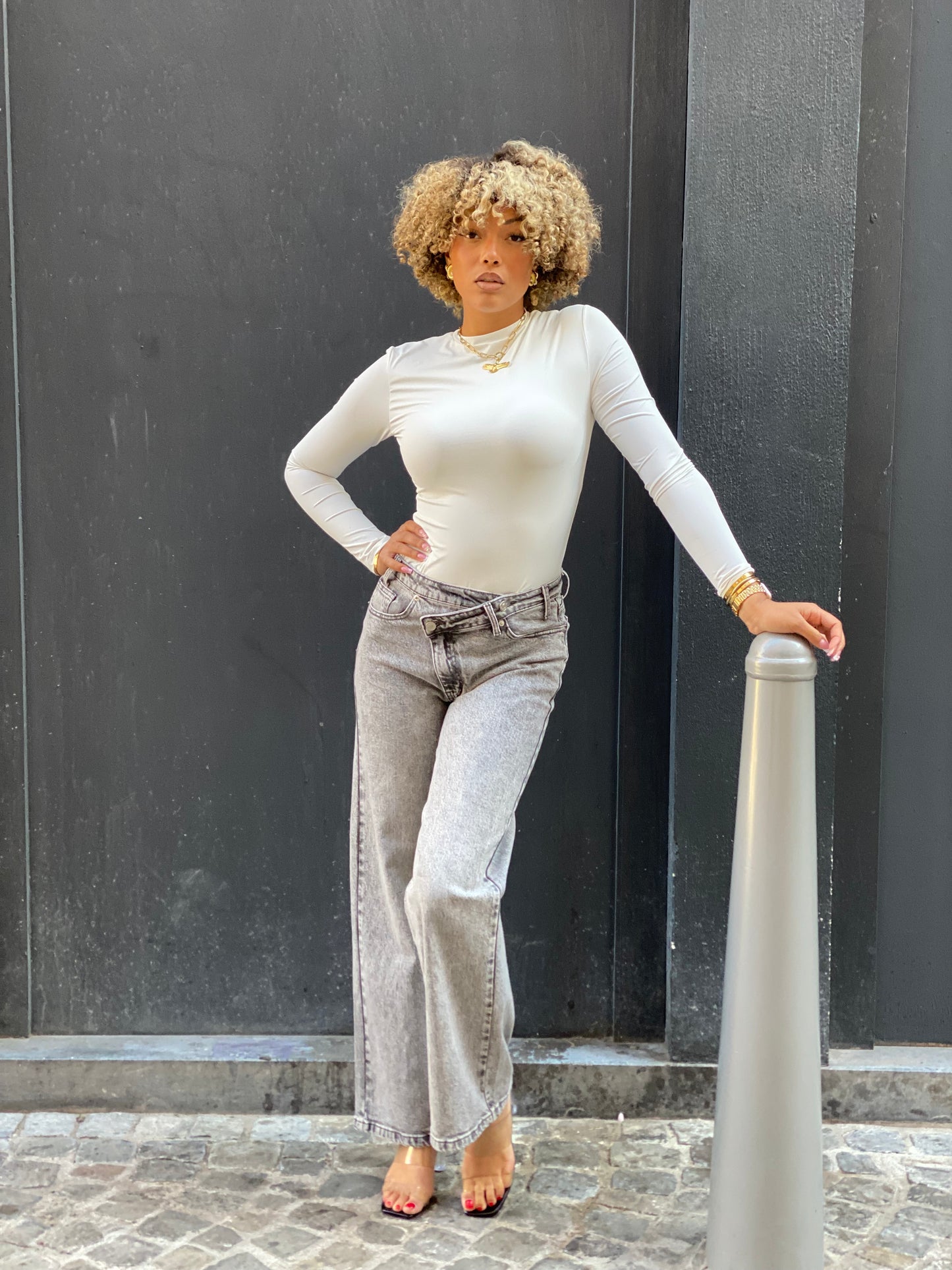 Jeans Zana gris