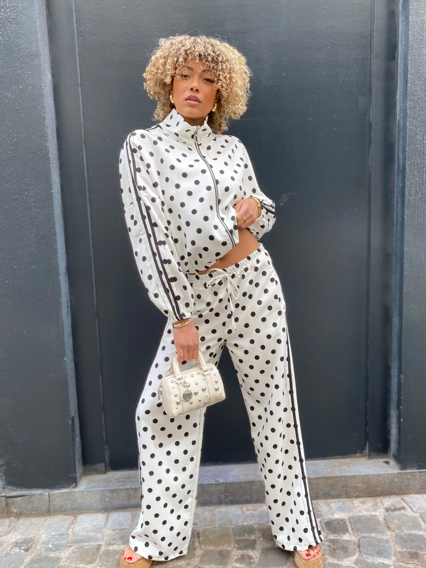 Jogging pois blanc