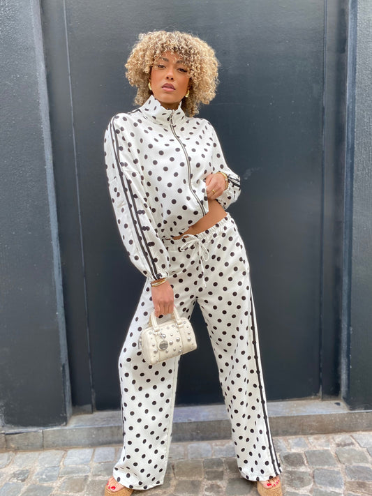 Jogging pois blanc