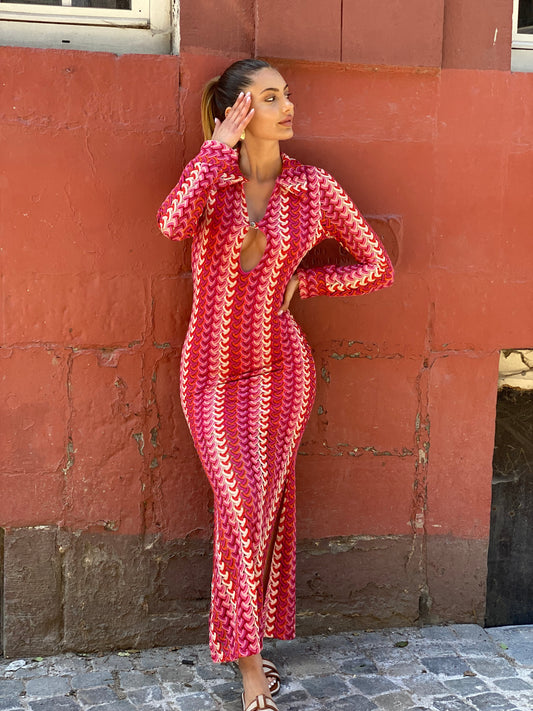 Robe Éva fuchsia