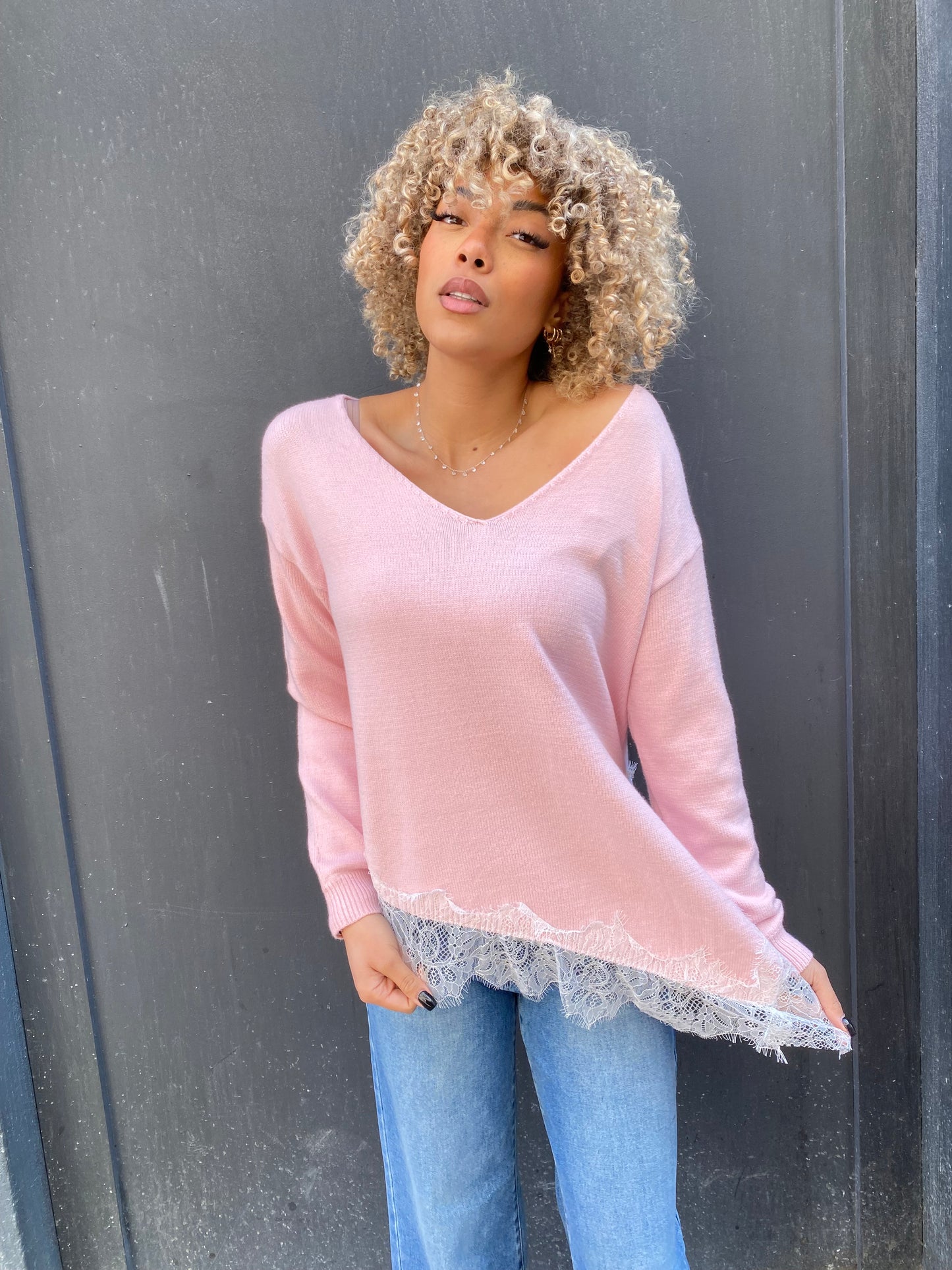 Pull Marlène rose