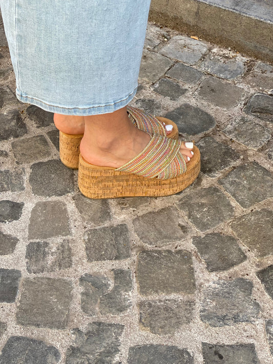 Chaussures bouchon multicolore