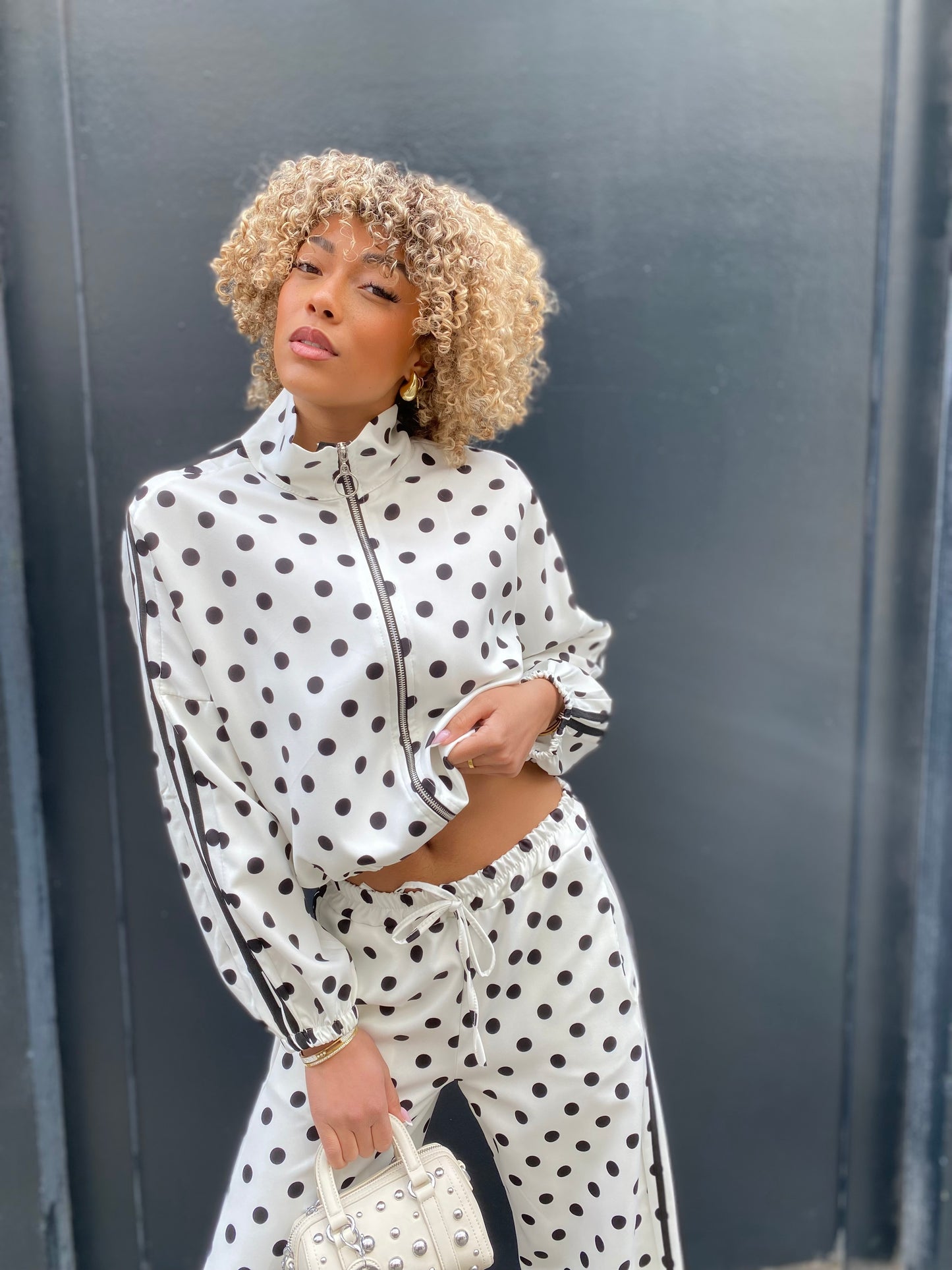 Jogging pois blanc
