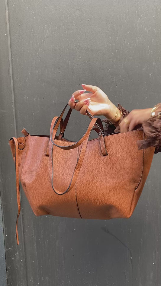 Grand sac camel double